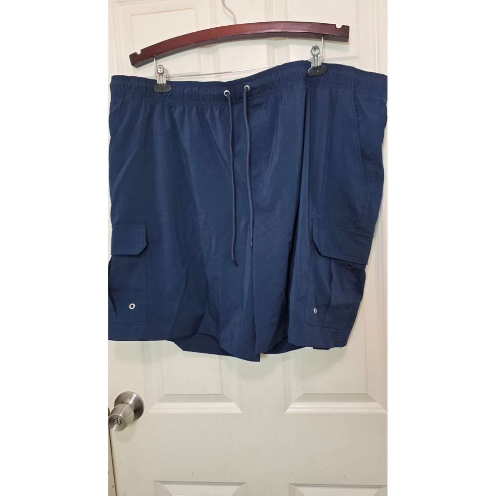 NEW George Swim Trunks Men's 3XL Navy Blue Cargo Shorts Quick Dry Stretch